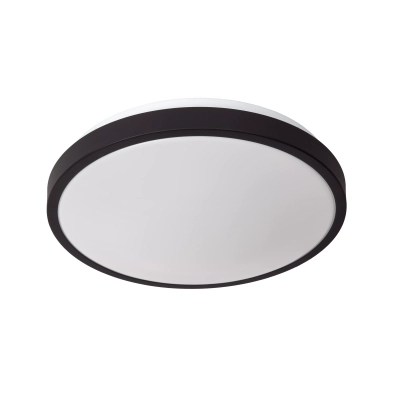 DASHER - Lampa sufitowa - Ø 34,8 cm - LED - 1x18W 2700K - IP44 - Czujnik ruchu i dzień/noc - Czarny 79110/35/30 Lucide